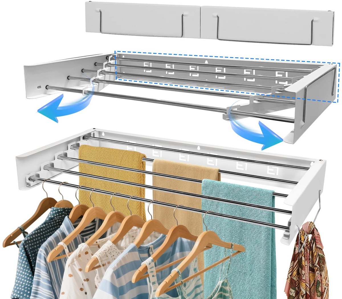 Omgoods - Wanddroger voor Kleding met 110 kg Laadcapaciteit