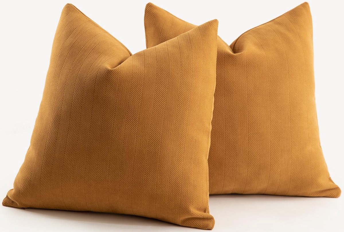 Omgoods - Set van 2 Chenille Kussenhoezen 55 x 55 cm - Elegante Decoratieve Hoes voor Woonkamer