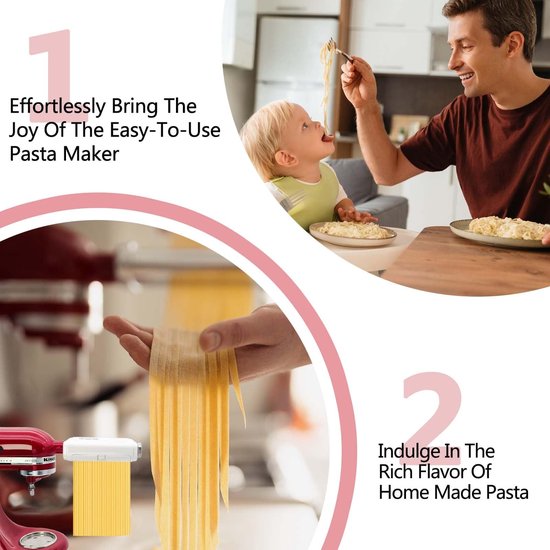 Omgoods - Pasta Maker Attachment voor Kitchen Aid - 3-in-1 Pastamaker Accessoire — afbeelding 5