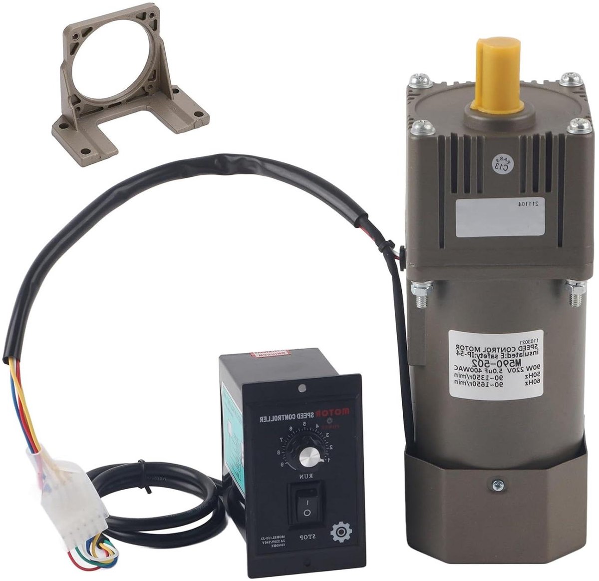 Asynchrone Motorreductor - Variabele Snelheid Motor - Industriële Machines - Hoog Koppel - 90W - Metaal