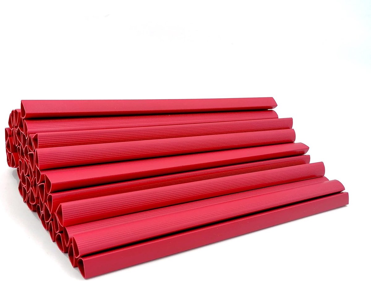A4, diameter 15 mm, inhoud 110 vellen, verpakking van 50 stuks, rood