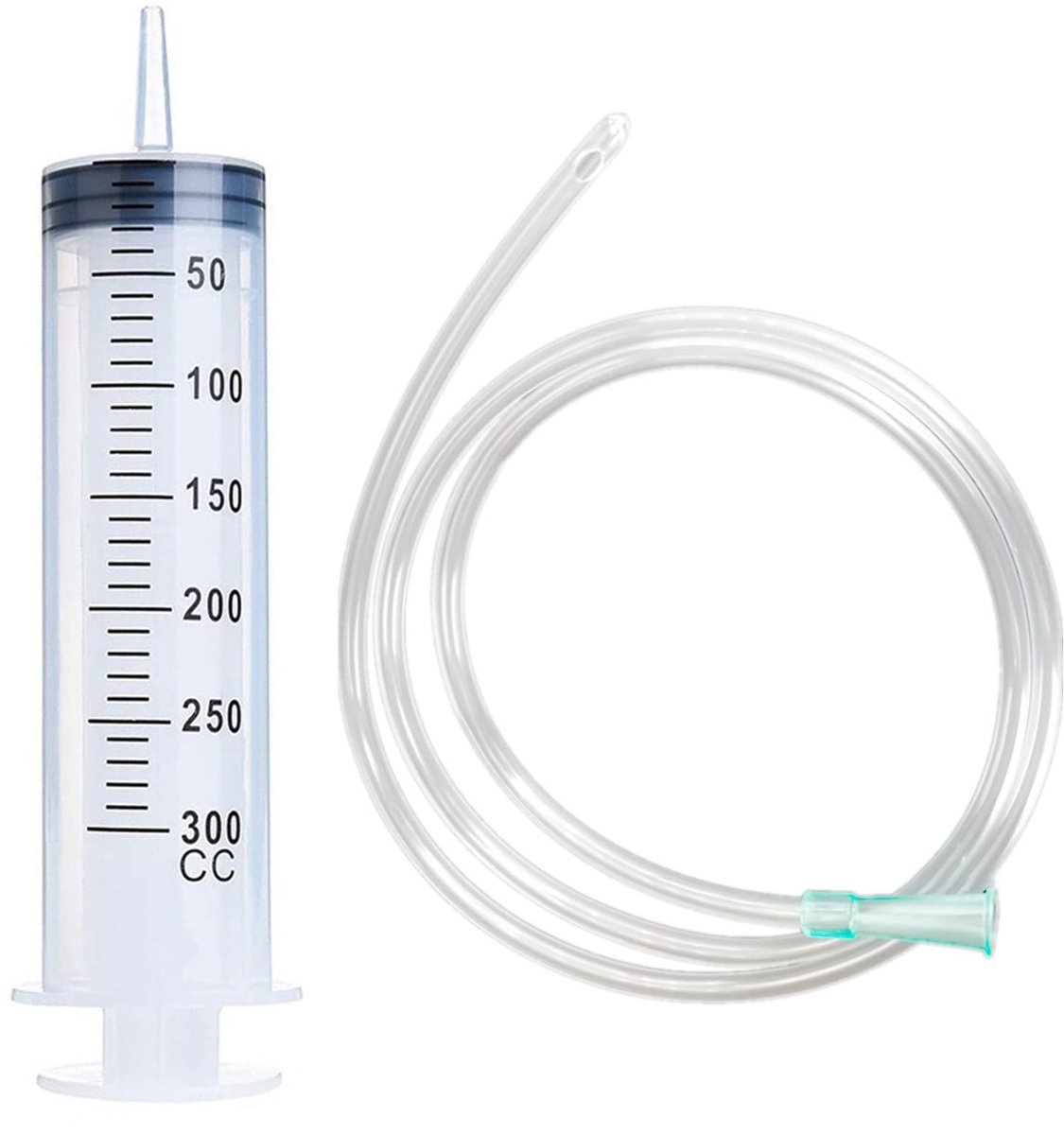 Omgoods - Grote Spuit 300 ml met 1 m Slang - Herbruikbare Spuit voor Tuin en Experimentele Toepassingen