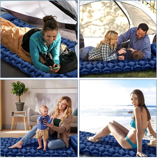 ultralicht, opblaasbaar slaapmatras, opvouwbaar, lichtgewicht, opblaasbaar eenpersoonsbed, draagbaar luchtkussen, voor outdoor, wandelen, reizen — afbeelding 5
