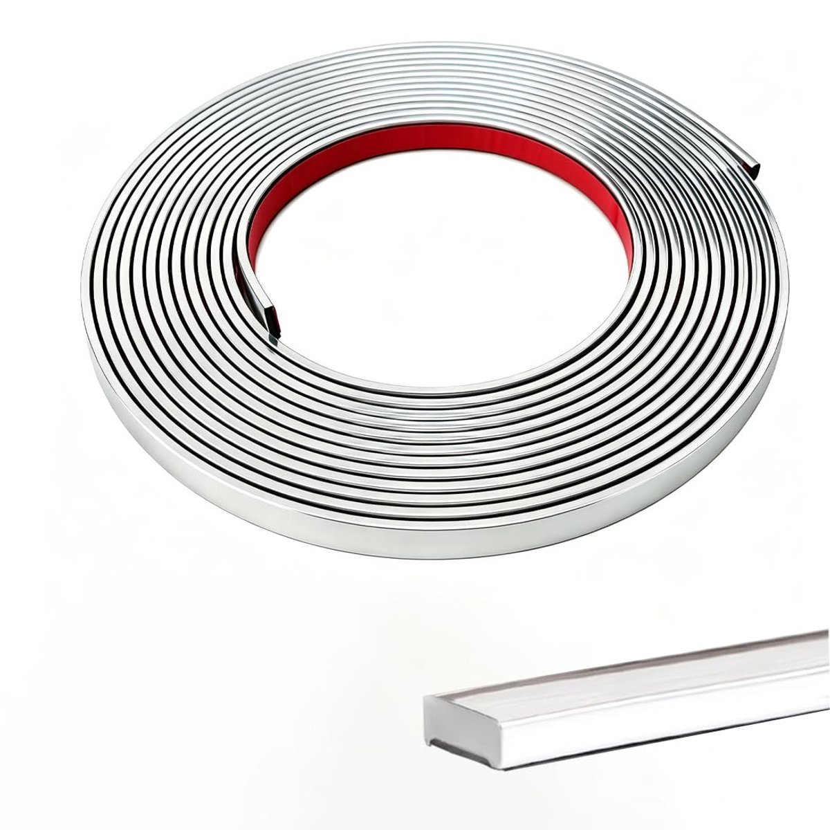 Omgoods - 10 M Peel en Stick Trim - Flexibele Moulding voor Wand- en Plafonddecoratie (Zilver)