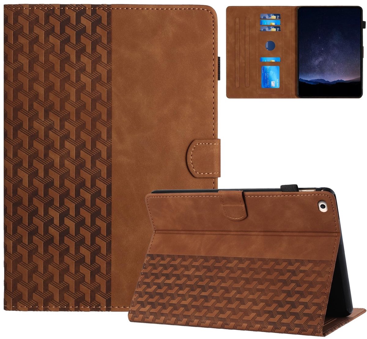 Omgoods - Premium Folio Hoes voor iPad 9.7 inch - Met Magnetische Sluiting en Standaardfunctie