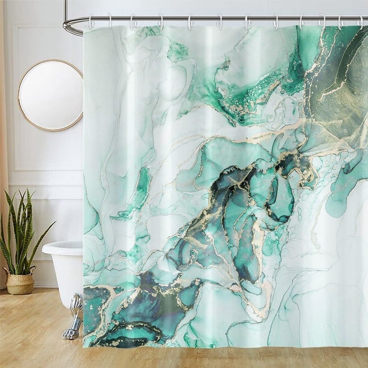 Omgoods - Marmeren Douchegordijn 180 x 200 cm Waterdicht en Schimmelbestendig
