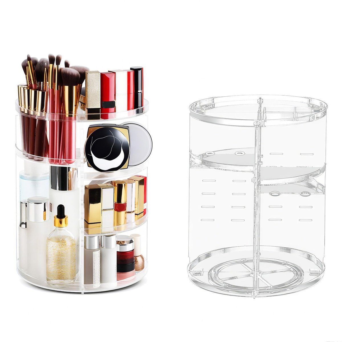 Omgoods - Rotating Makeup Organizer met 360° Draaifunctie voor Cosmetica