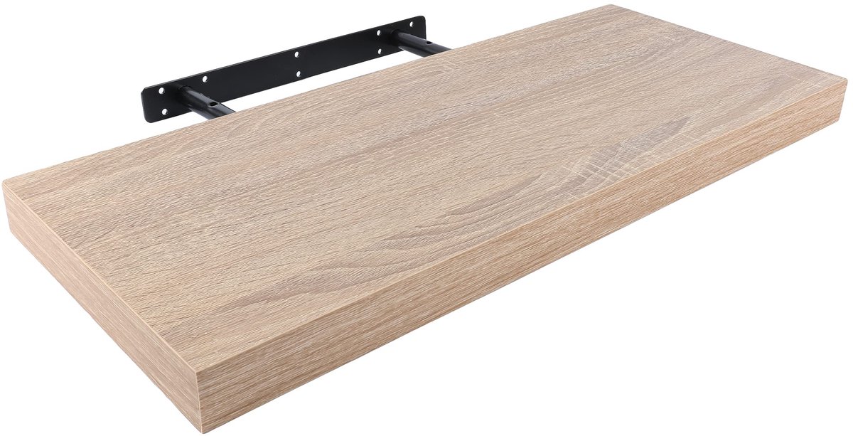Omgoods - Wandplank 60x25x4 cm in Wit Eiken Kleur