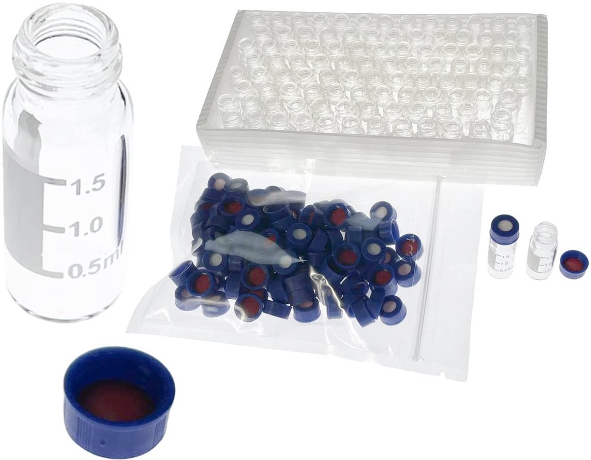 Omgoods - 2ml Vials met Schrijfgedeelte en Graduaties - 100 Stuks