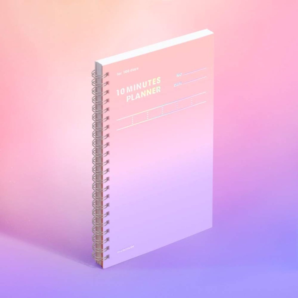 Omgoods - 10 Minute Planner - 100 Dagen Studiegenotitieboek in Moonlight Yellow