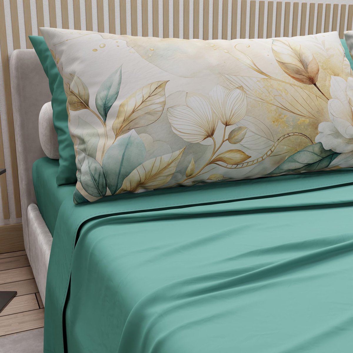 Omgoods - Bloemen Bedlinnen Set voor Tweepersoonsbed met Kussenslopen