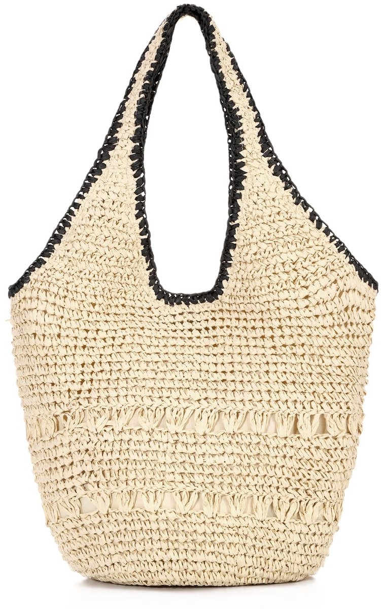 Omgoods - Grote Gehaakte Strandtas voor Vrouwen, Ideaal voor de Zomer