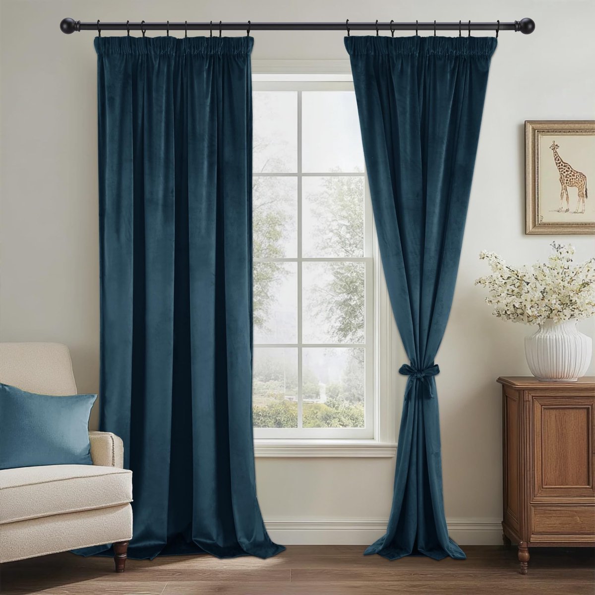 Omgoods - Fluwelen Gordijnen - Luxe Zware Verduisteringsgordijnen 140 x 260 cm