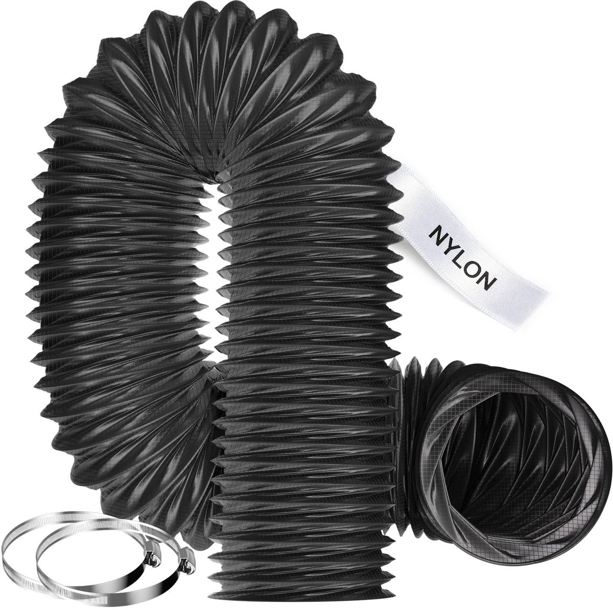 Omgoods - Ventilatie Slang 100 mm, 5 m - Flexibele Nylon Slang voor Airconditioning