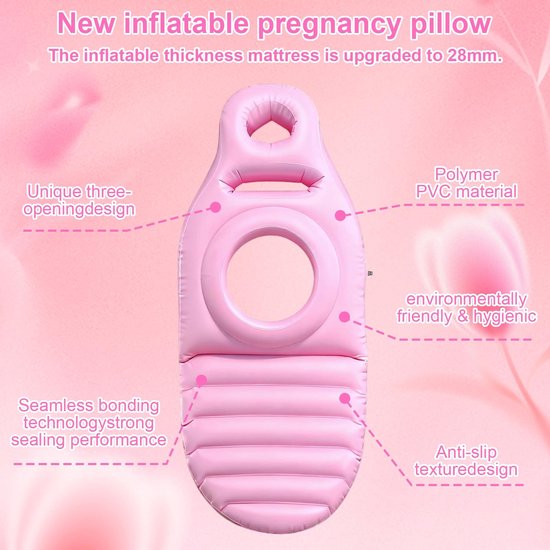 Omgoods - Luchtbed voor Zwangere Vrouwen - Ergonomisch Ontwerp met Hulppunt voor Buikslapers — afbeelding 3
