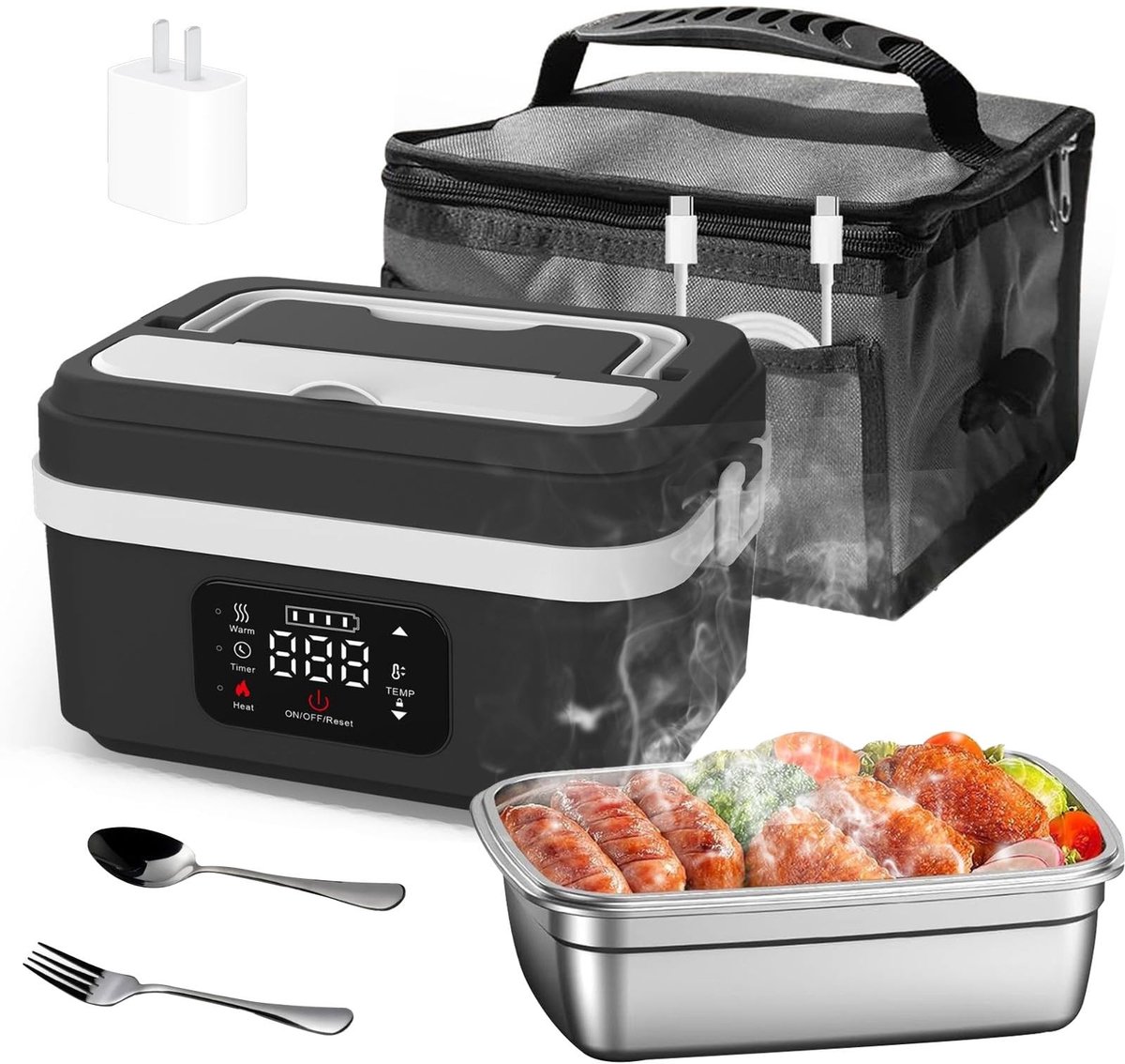 Omgoods - Draadloze Verwarmde Lunchbox met Houd Warm Functie