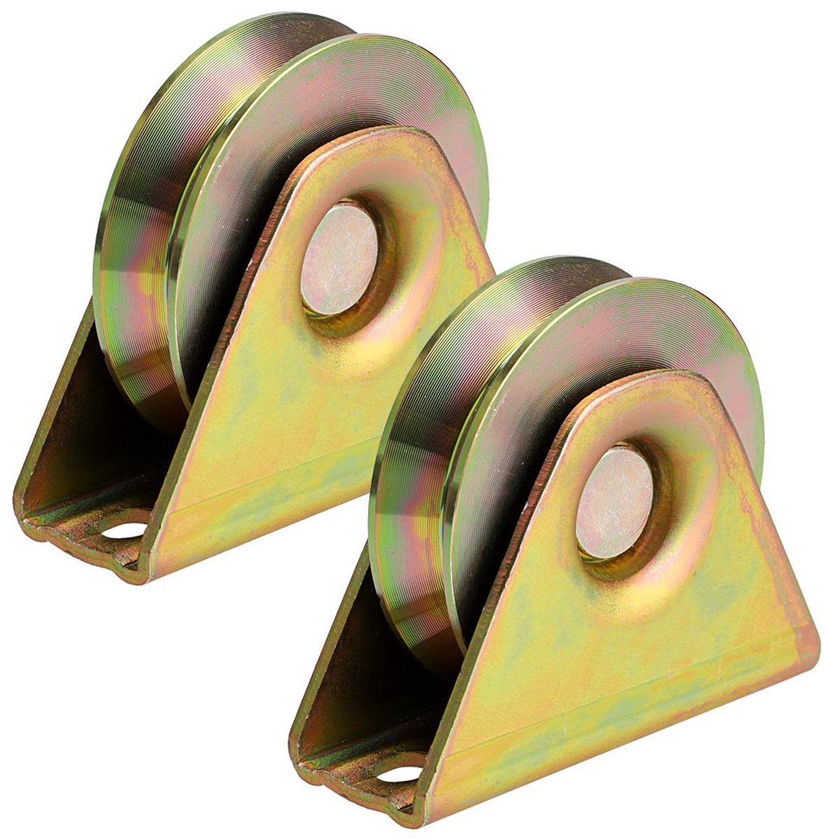 2 stuks schuifpoortwielen, 78 mm V-groef, stevige wielen met houder voor V-rail, rolpoort, industriële machine, zware deur