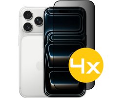 Privacy Screenprotector Geschikt Voor iPhone 17 Pro Max - Volledige Beschermglas - 4 Stuks
