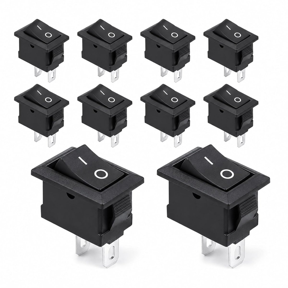 Schakelaar, 10 stuks, tuimelschakelaar