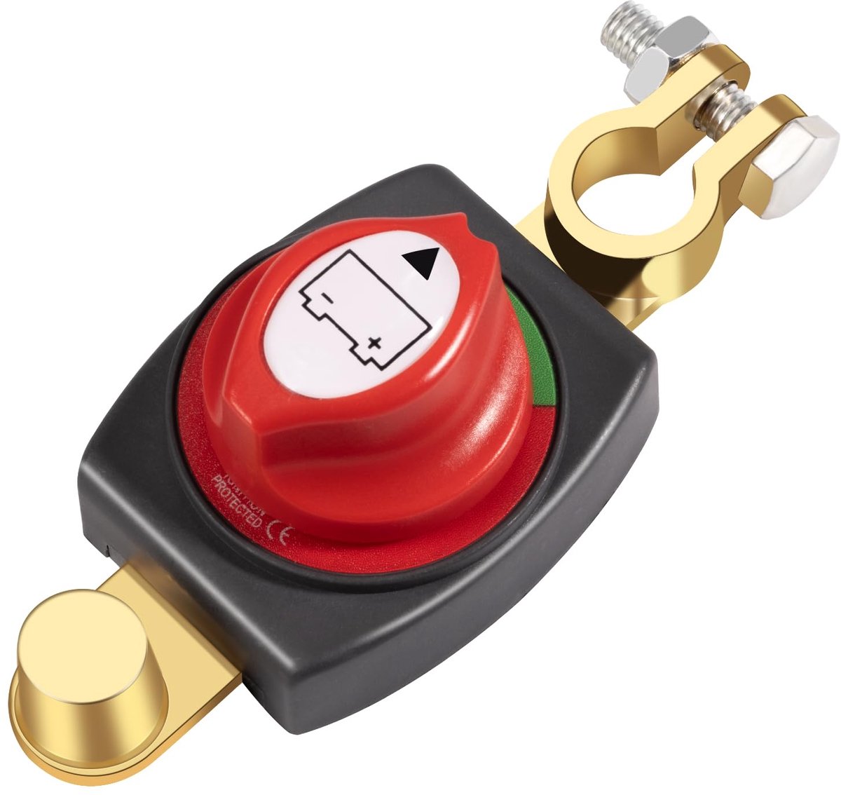 Accu-scheidingsschakelaar, 12 V, 24 V, batterijscheidingsschakelaar, hoofdschakelaar, 275 A, aan-uit inbouw, stroomschakelaar voor auto, vrachtwagen, boot, jacht, caravan, motorfiets, motorvoertuig