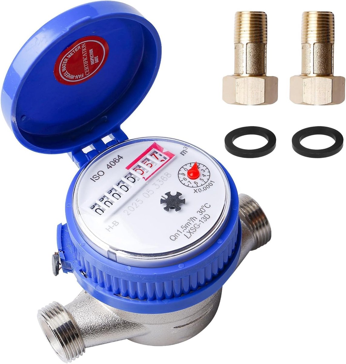 Omgoods - Tuinwatermeter 1/2 inch met schaalverdeling en beschermkap
