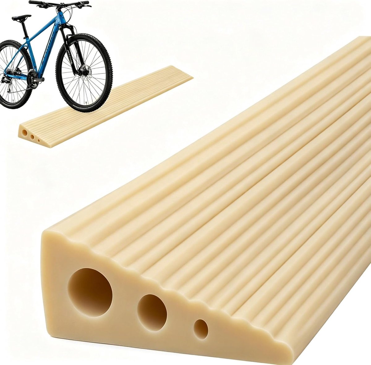 100x5,5x1,6 cm - Drempelopvang voor stofzuigerrobot uit PVC, rolstoelhelling met antislipoppervlak, universele oprijhelling voor rolstoel, kinderwagen, rollator en e-scooter (geel)