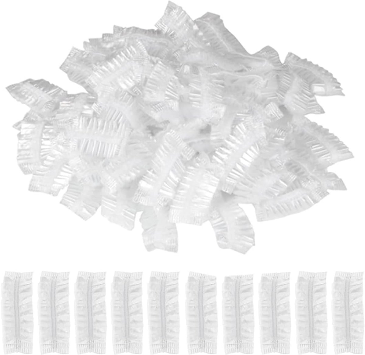 300 stuks transparante wegwerp oorbeschermers, waterdichte oorhoezen, kunststof oorkappen voor haarverf, douche, baden, thuis, haarsalon