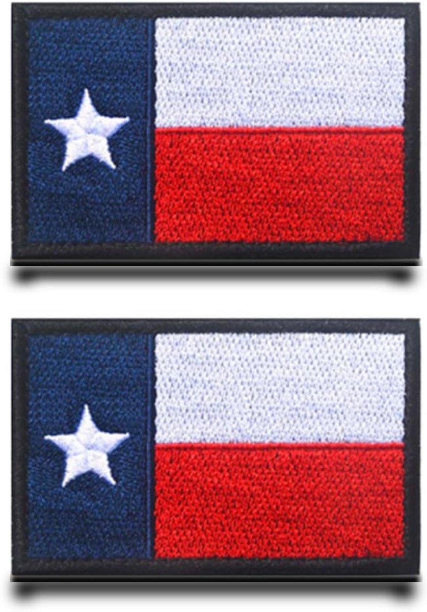 2 stuks Amerikaanse staat Texas vlag Texas patch nylonband tactische militaire patches, patches met nylonbandsluiting airsoft patch voor rugzakken tactische kleding tassen badges nylonband jas