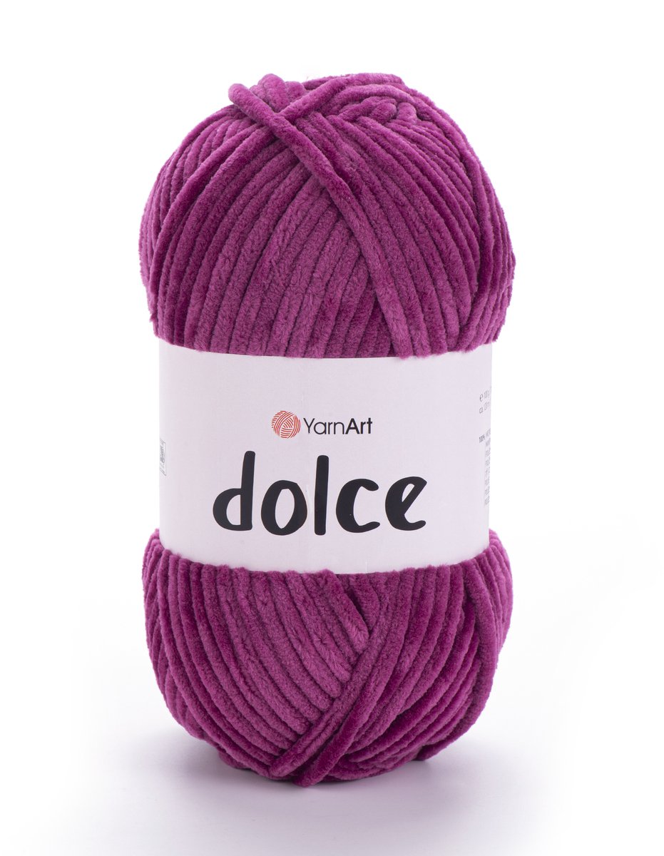 YarnArt Dolce Chenillegaren - 100% Micropolyester - voor Amigurumi Haken en Breien - 100g / 120m - Kleur 766