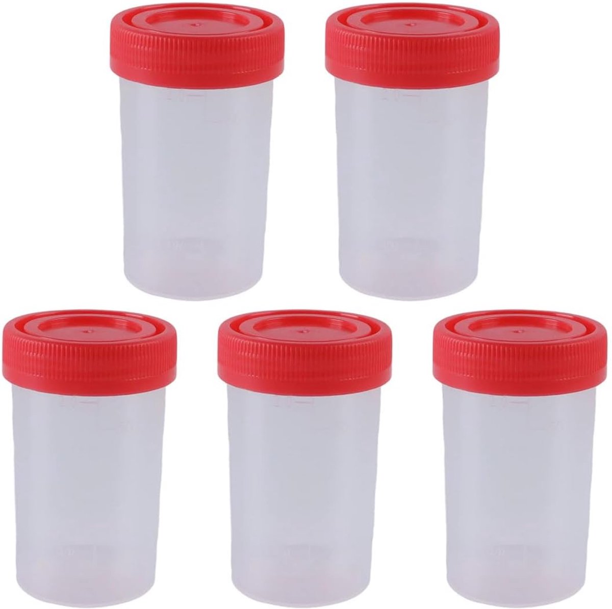 5 stuks urinepotjes voor urineanalyse 60 ml, steriele
