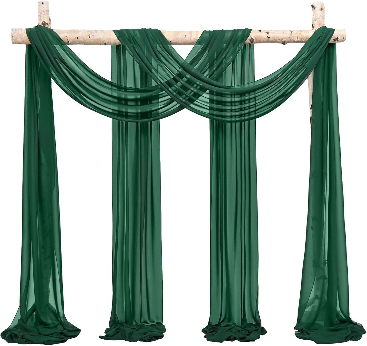 Panelen 73 x 610 cm smaragdgroen chiffon stof draperie bruiloft boog