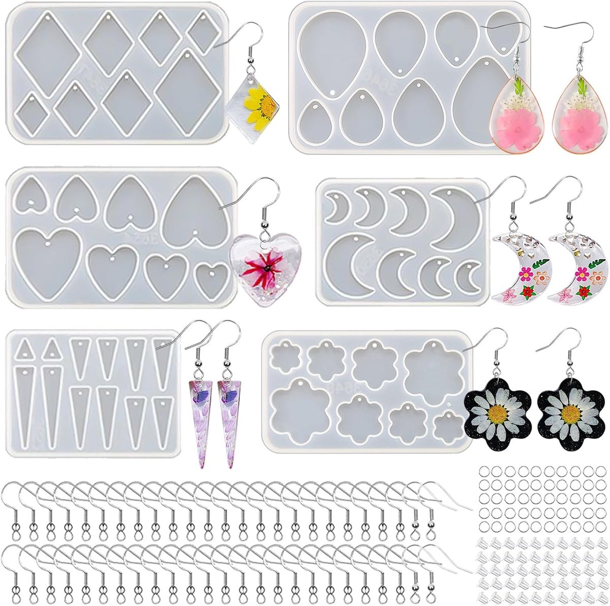 Moulding & Casting Kit voor beginners - Hars mallen voor het maken van sieraden, siliconen mallen voor hars epoxyhars kit en sieraden maken gereedschap