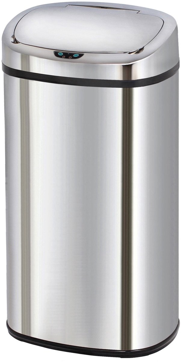 Kitchenmove prullenbak 68 liter met Sensor. Hoogglans Chroom - Automatische klep open.