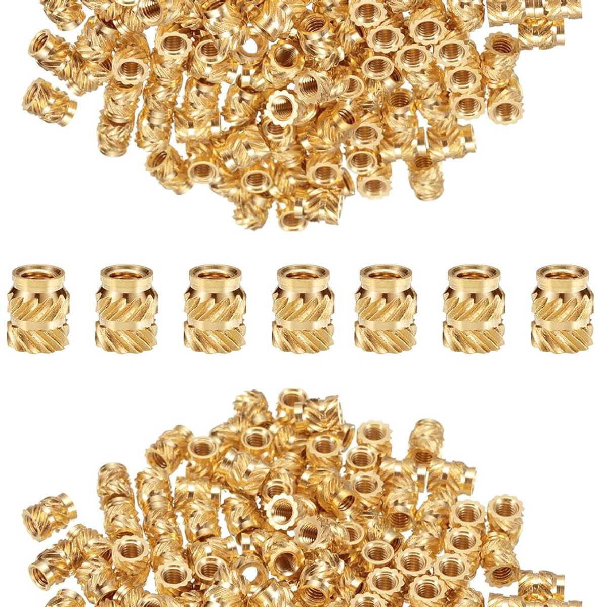 100 stuks schroefdraadinzetstuk M3 messing smeltschroefdraad moeren