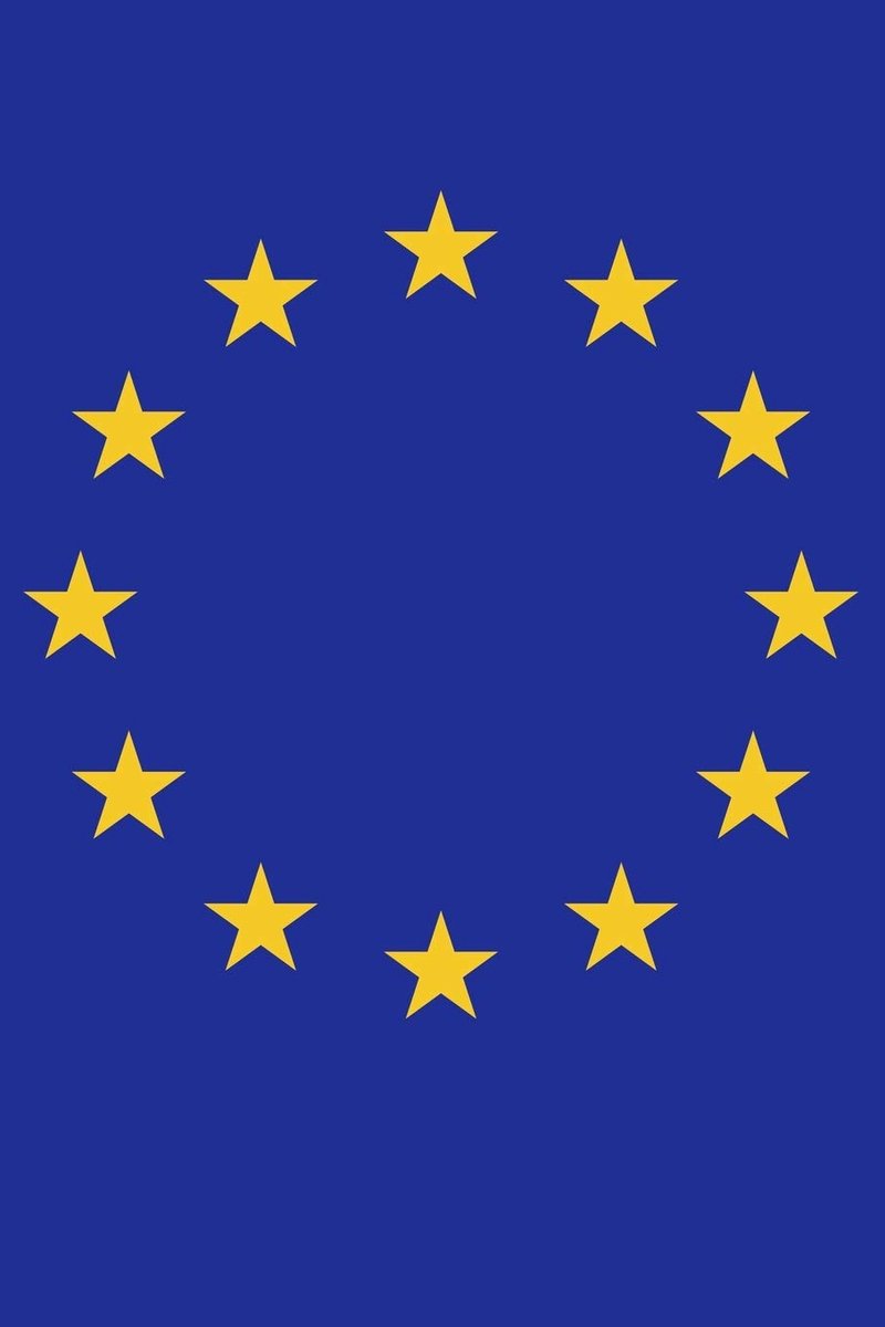 European Flag: Notebook Europe Flag 150 blank pages dotgrid 6 X 9