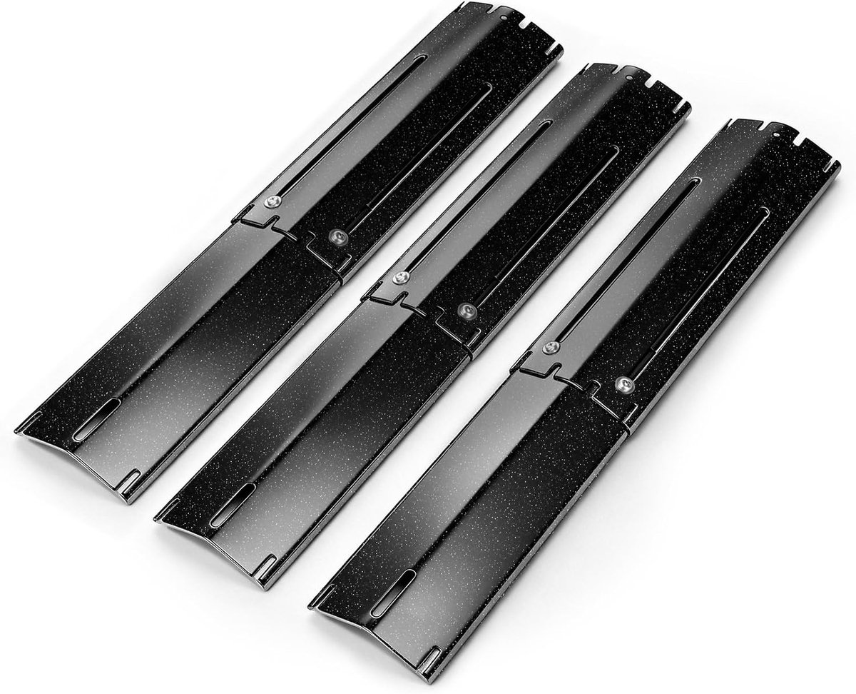 30 tot 53,4 cm Platen, verstelbaar, van porselein, geëmailleerd, voor barbecue, gasgrill, Nexgrill, Landmann, Brinkman, Backyard Aromabar, 3 stuks