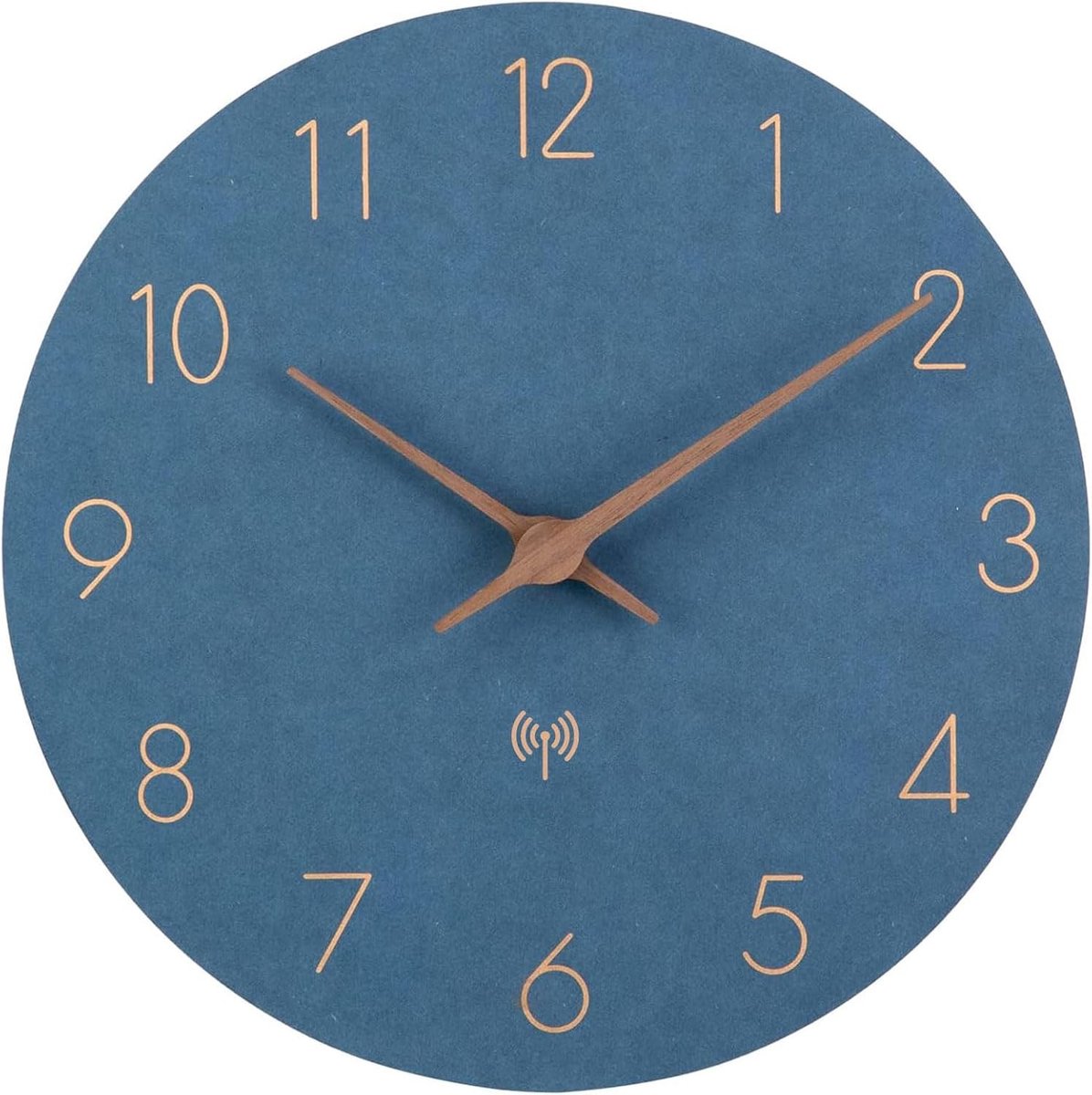 Stille Wandklok van MDF Hout met Radiogestuurde Tijdsaanduiding - 30 cm Groot, Quartz, Geschikt voor Woonkamer, Keuken en Kantoor