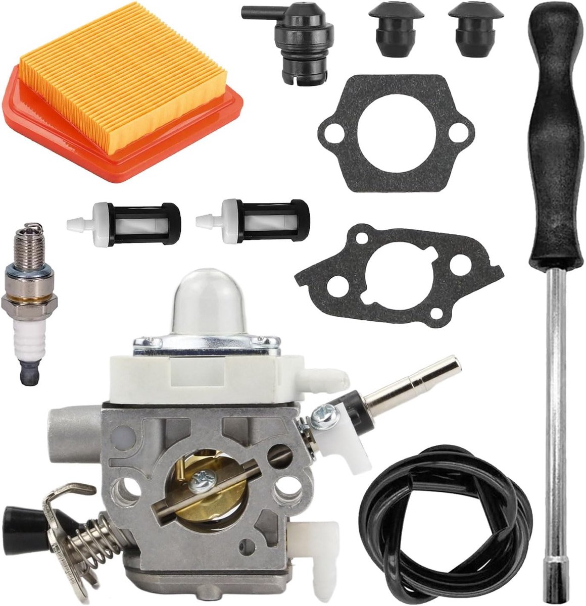 FS260 Carburateur, 4147-120-0625 Carburateur Kit voor Stihl FS240 FS240C FS240R FS240RC FS260C FS260R FS360C FS410C Bosmaaier Onderdelen Carb met 4147 141 0300 Air Filter
