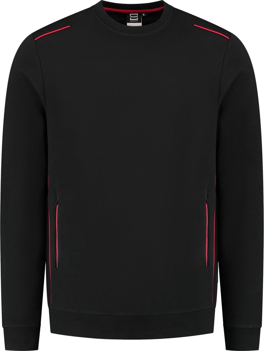 Tricorp Sweater Accent 302703 - BlackRed - XXL