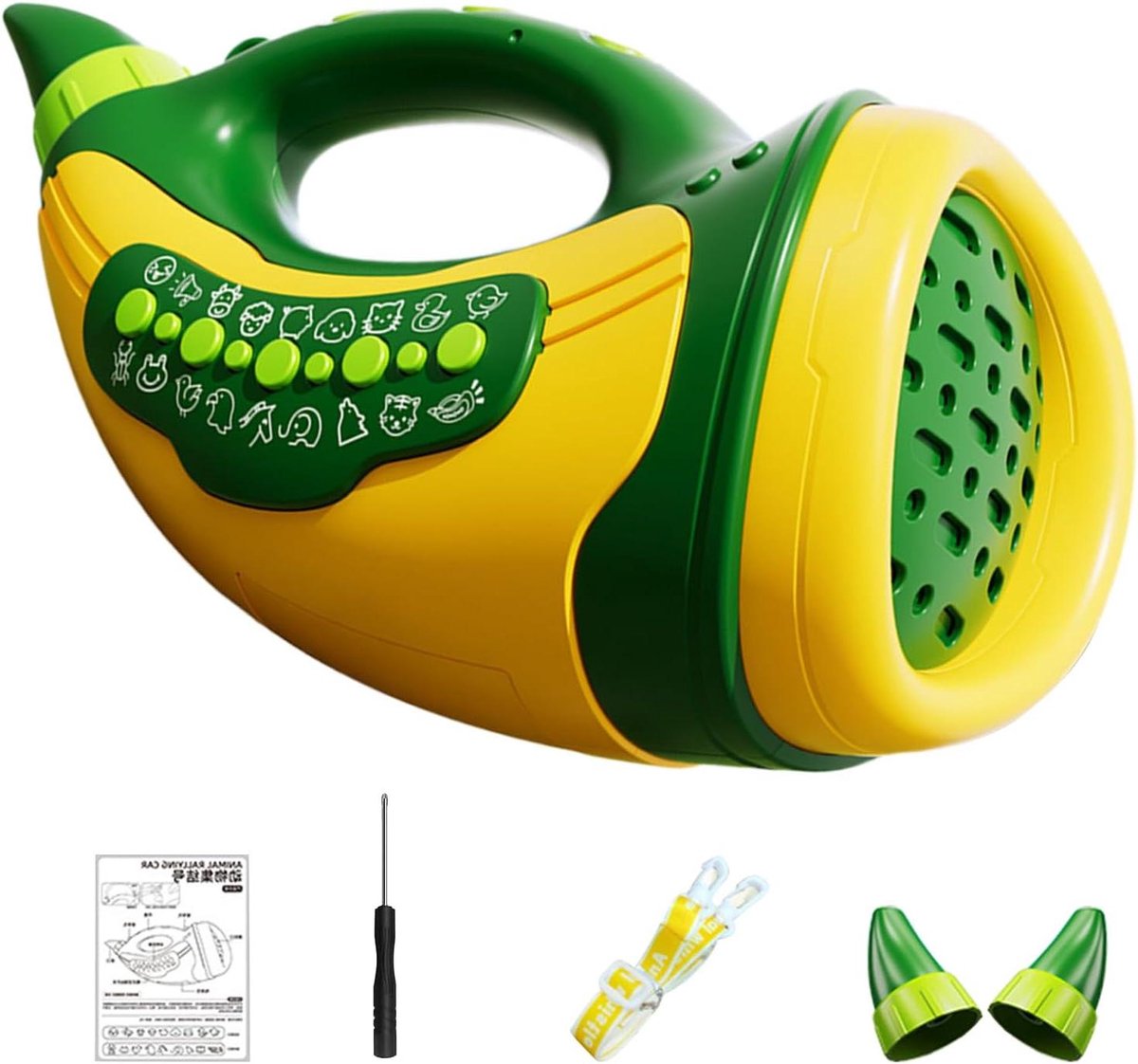 Kindertrompet - Dierenrufer speelgoed - Kinderen Leren Muziek - Met Dierengeluiden - 192 x 135 x 96 cm - Groen