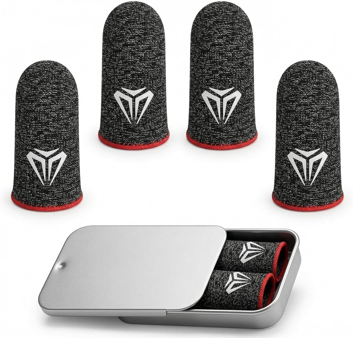 Professionele Gaming Vinger Mouwen voor Touchscreen, Ademend en Antislip, Zweetbestendig met Hoge Gevoeligheid, Set van 6 voor Mobiele Spellen