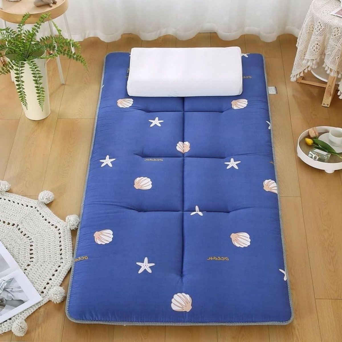 Draagbare Futonmatras - Opvouwbaar Logeerbed - Comfortabel Slapen - Japanse Stijl - 120 x 200 cm - Marina Militare