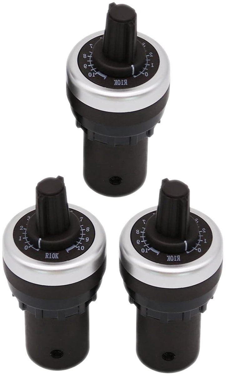3 stuks 10k Potentiometer voor schakelbordmontage Vsd Vfd met