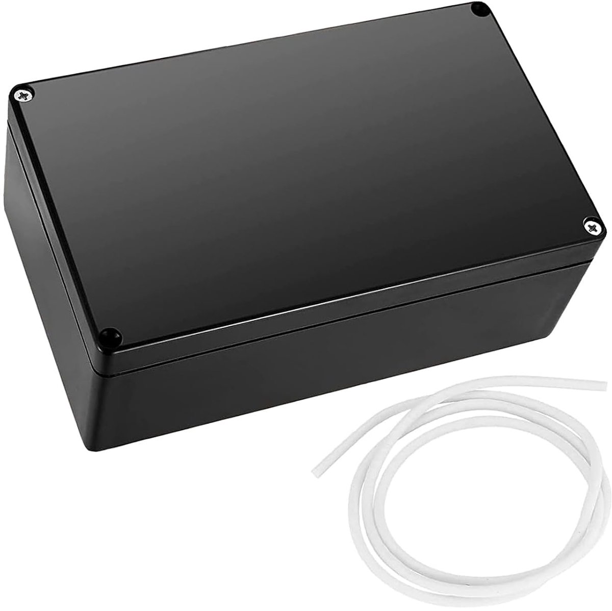 behuizing, aansluitdoos, zwart elektronisch behuizing IP66, kunststof afdekkingen, voor DIY stroomaansluitdoos, 200 x 120 x 75 mm