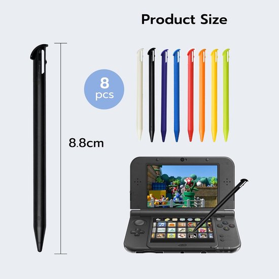 Styluspennen 8-delige vervangende touchscreen-pennen voor Nintendo — afbeelding 4