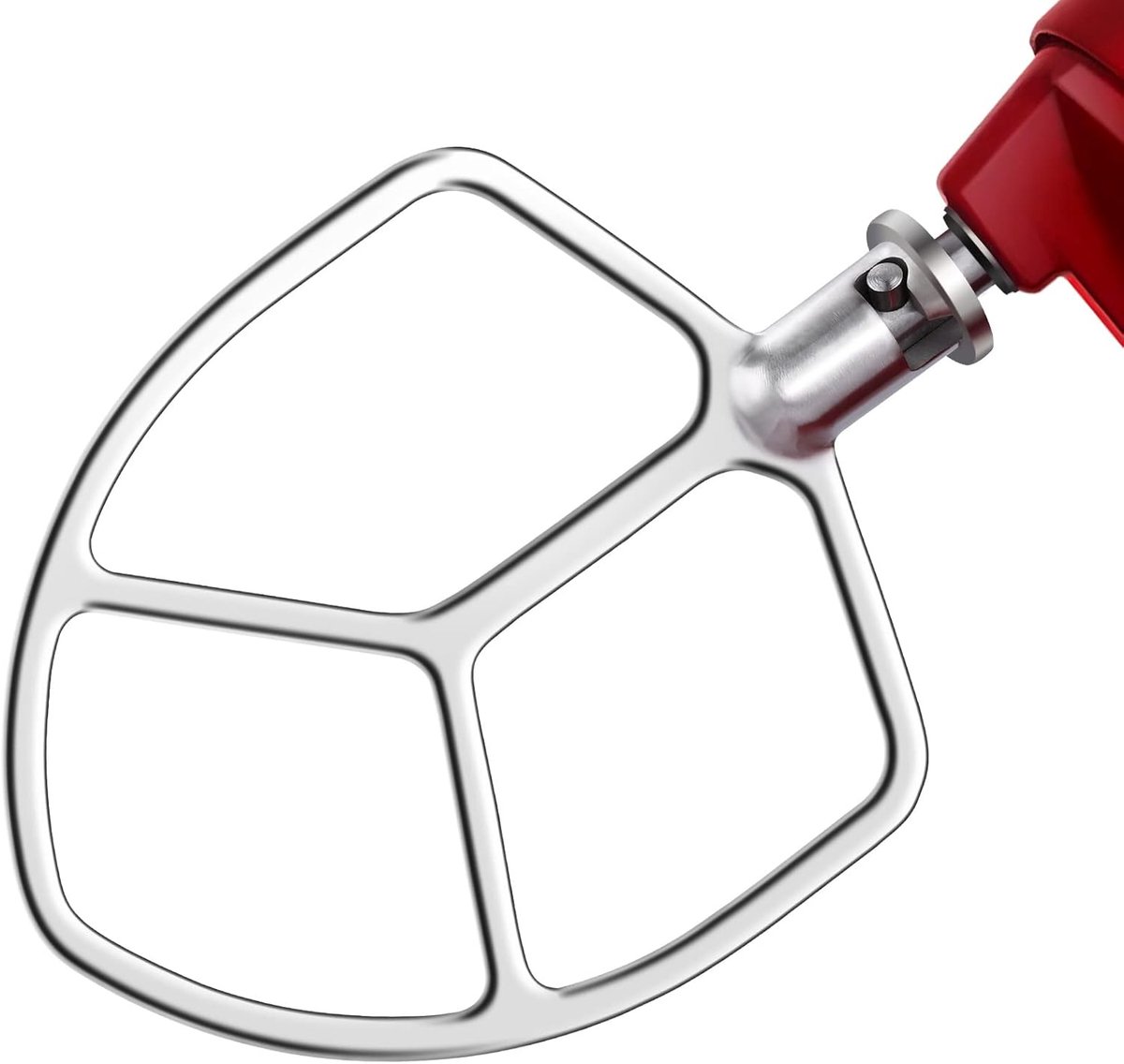 Roestvrijstalen platte klopper bevestiging voor KitchenAid 5 & 6-Quart Bowl-Lift Mixer, voor bakken - gebak, pastadeeg, mengaccessoire (vaatwasmachine veilig)