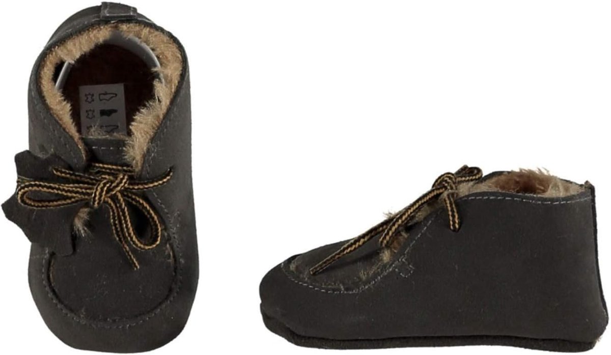 Little Shoes Baby Slofjes – Grijs – Zachte Warm Voering – Maat 12-18 Maanden – Comfortabele Baby Sloffen