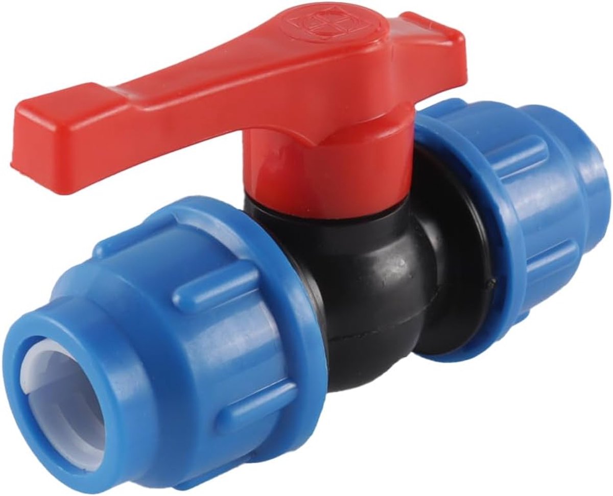 kogelkraan water 20 mm buisklem eindstuk lekvrije afsluitklep voor Pe