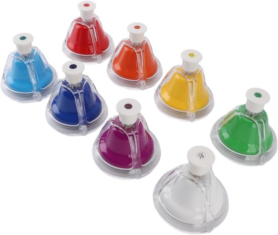 Metalen Bureaubellen Set - Handbellen Muziekset - Muziek Educatie - 8 Verschillende Tonen - 39 x 20 x 10 cm — afbeelding 4