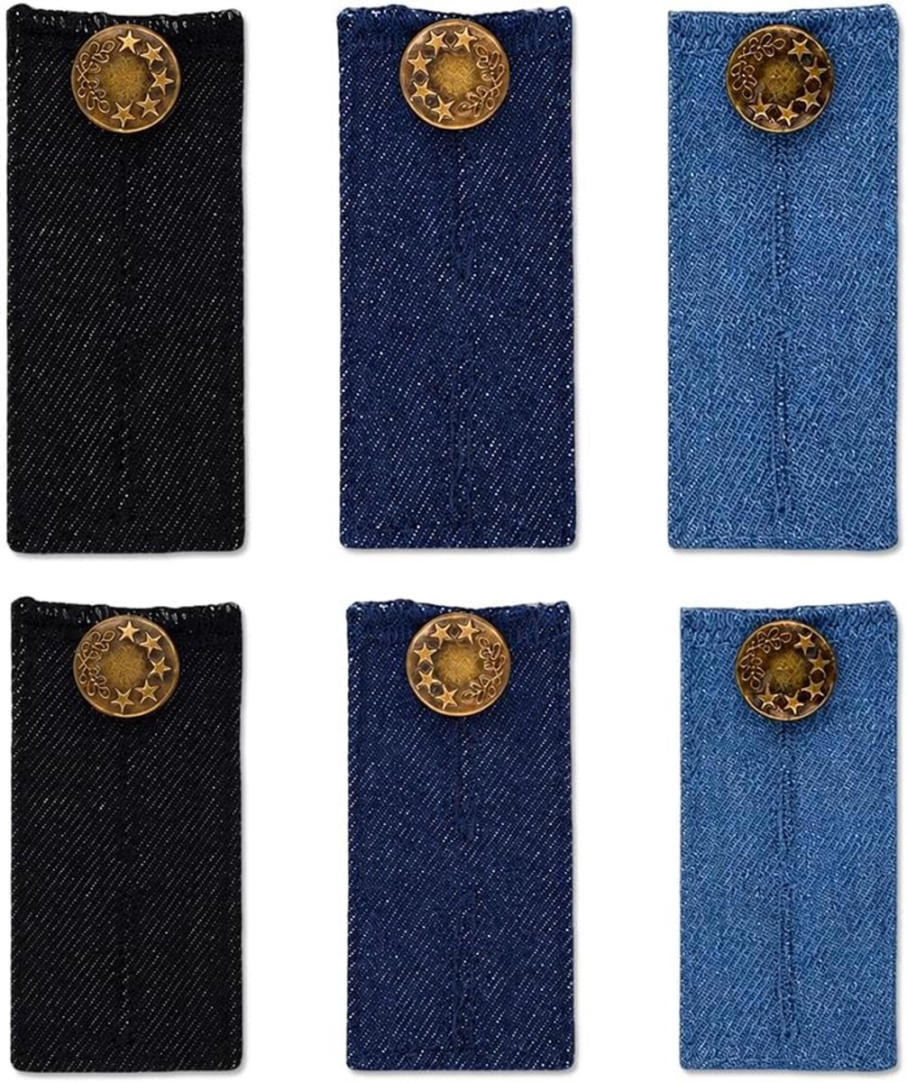 6 stuks broektailleverlenging, knoopverlenging voor jeans, Hmcey